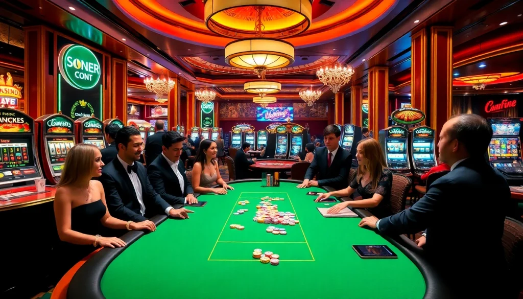 Experience the thrill of casino gaming at kjcgaming.com with vibrant tables and excited players.