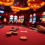 Experience thrilling gameplay at OK9 casino with vibrant poker tables and luxury ambiance.
