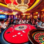 Experience the excitement of betting at UU88's luxurious casino, featuring vibrant poker tables and dazzling chips.