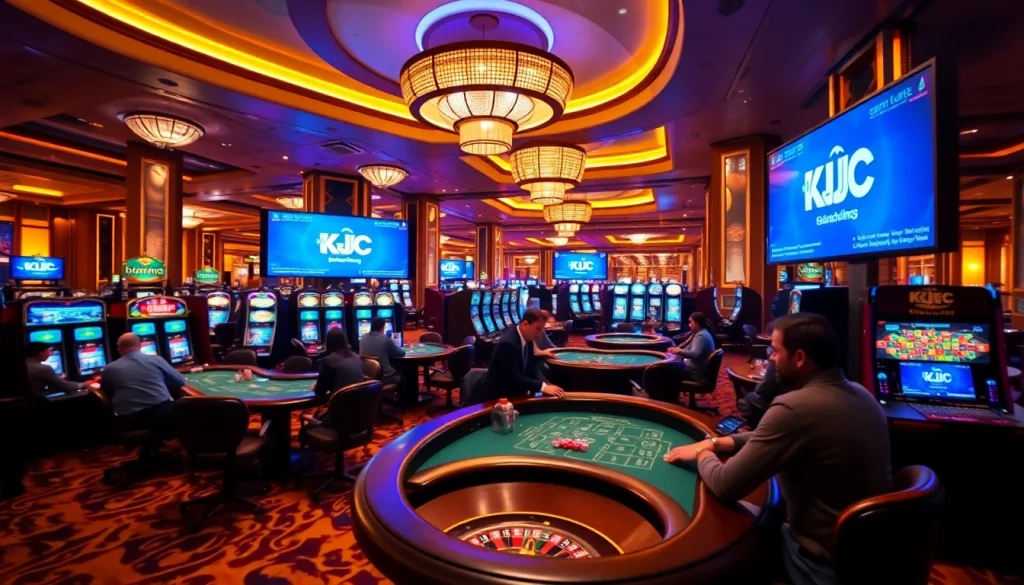 KJC online gambling experience featuring elegant casino settings and exciting gameplay.