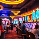 king88 online casino gaming environment with vibrant slot machines and players