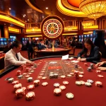 Action-packed casino scene with poker games and https://98win9.bid/ branding highlighting excitement.