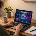 Engaging player enjoying the dh88 game at home with modern decor and focused atmosphere
