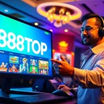 Exciting 888TOP online casino scene showcasing trust and modern gaming experience