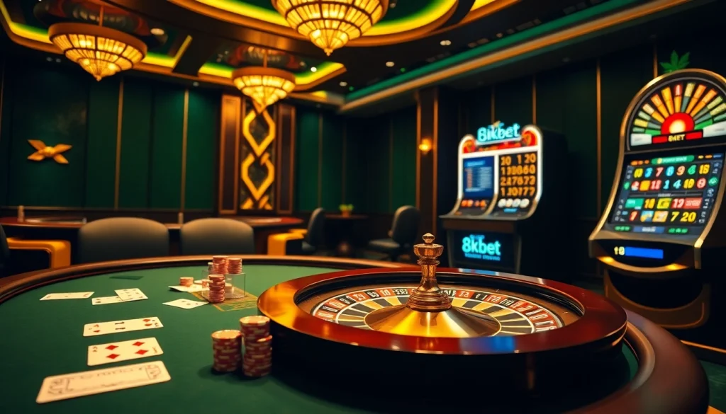 Experience thrilling online gambling action with 8kbet's engaging slots, poker, and roulette.