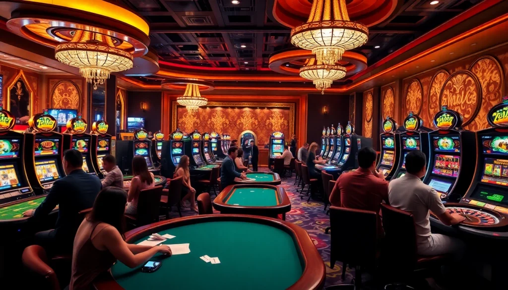 Exciting gaming action at 789club casino featuring vibrant tables and players.