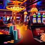 Engaged players enjoying an exciting gaming atmosphere at rr88 có uy tín online casino with roulette and poker chips.