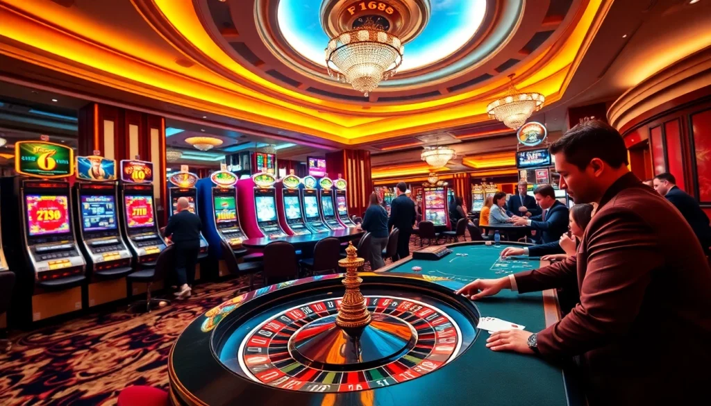 Experience the excitement of F168 with thrilling casino games and elegant interiors.