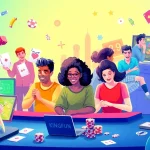KINGFUN gamers enjoying a vibrant online platform filled with card games and slots.