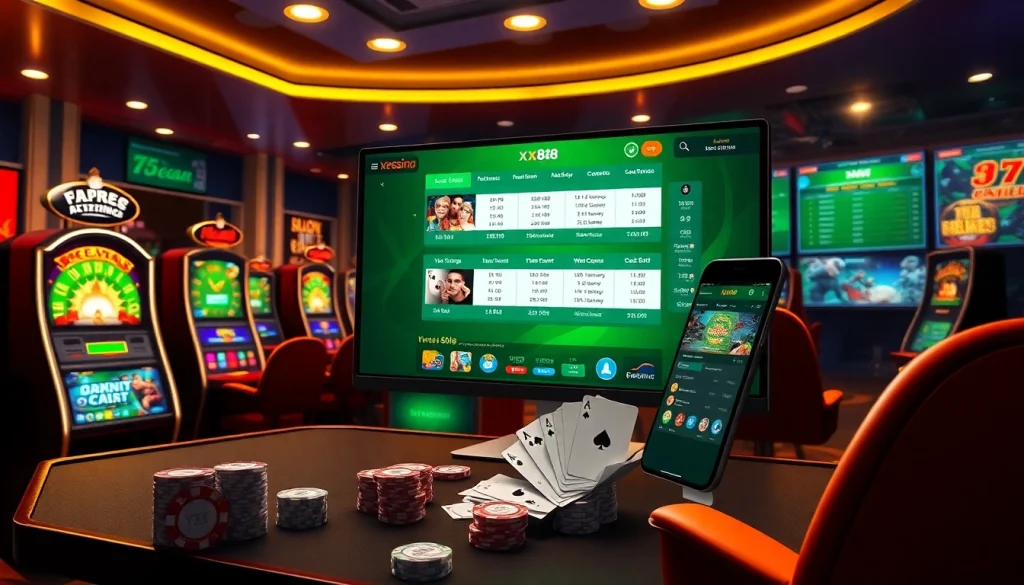 Experience exciting gameplay at https://xx88.forex/ with vibrant slots, poker chips, and professional betting elements.