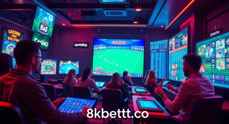 Vibrant online gaming scene featuring 8kbettt.co with engaging betting options.