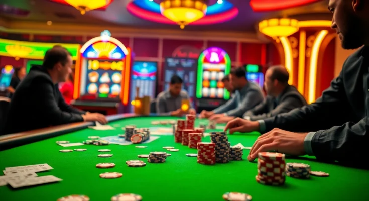 Experience the thrill of gambling at KUWIN’s vibrant casino with poker, slots, and betting action.