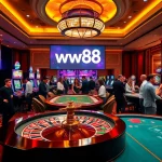 Experience thrilling moments at ww88 casino with players enjoying roulette and slot machines.