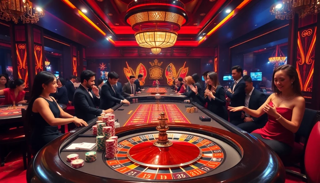 Experience thrilling gameplay scenes featuring NK88 casino tables, chips, and professional dealers.