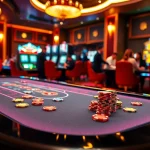 Players enjoying high-stakes games at RR88 casino, showcasing excitement and luxury.