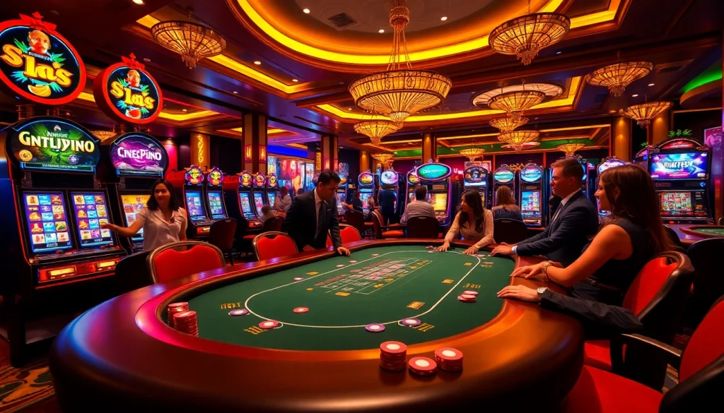 Engaging casino atmosphere with poker action and vibrant chotruyen storytelling elements.