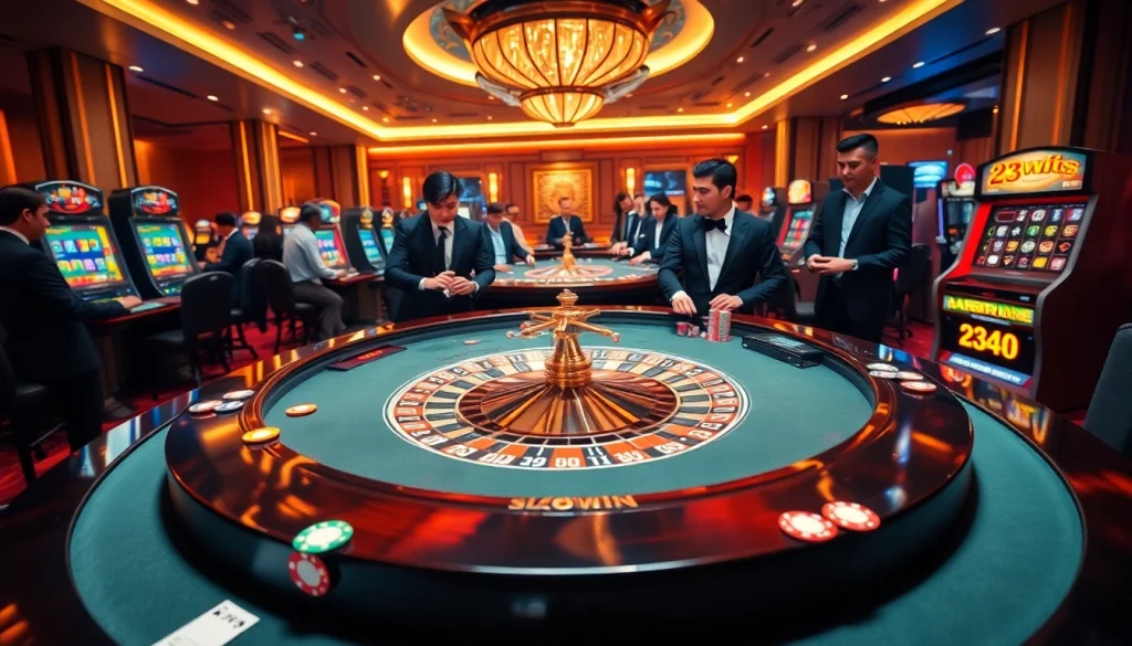 Experience thrilling gameplay at 23win with dynamic casino tables and vibrant slot machines.