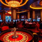 Experience the thrill of gambling at OKFUN's luxurious casino, featuring roulette and vibrant gaming.