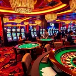 Engaging gaming atmosphere at tg88 casino featuring roulette and slot machines