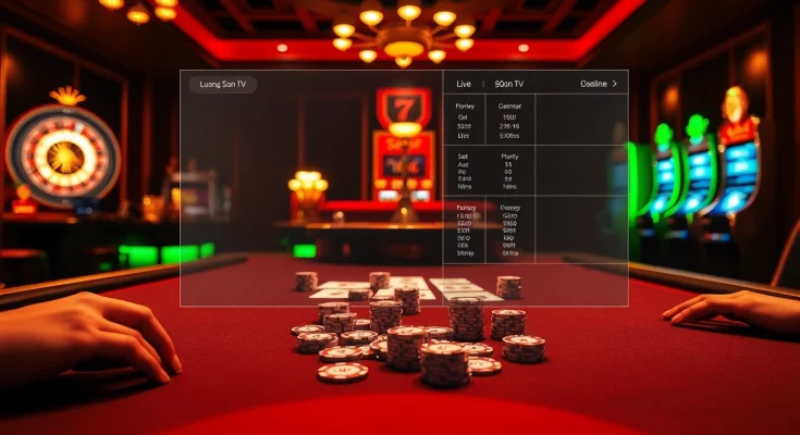 Experience the thrill of gaming at luong son tv with vibrant casino visuals featuring poker, roulette, and live betting.
