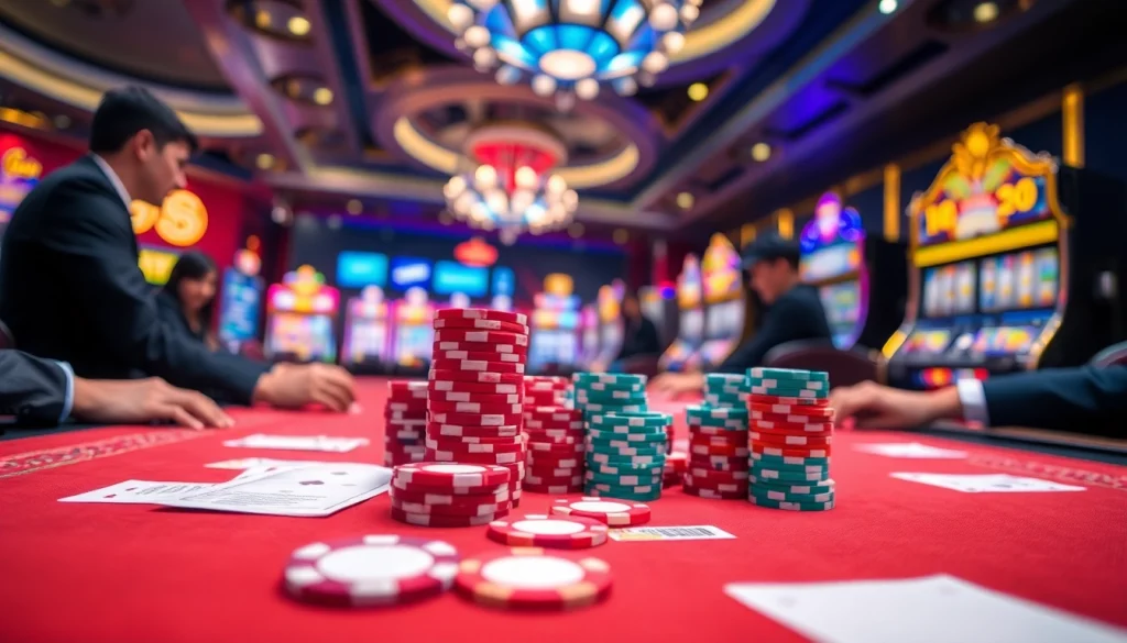 Experience the excitement of tài xỉu md5 with vibrant casino visuals and thrilling game elements.