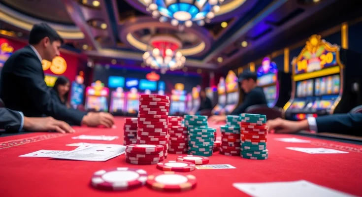 Experience the excitement of tài xỉu md5 with vibrant casino visuals and thrilling game elements.