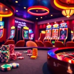 Experience the excitement at BK33 with dynamic poker chips, dice, and modern gaming interfaces.