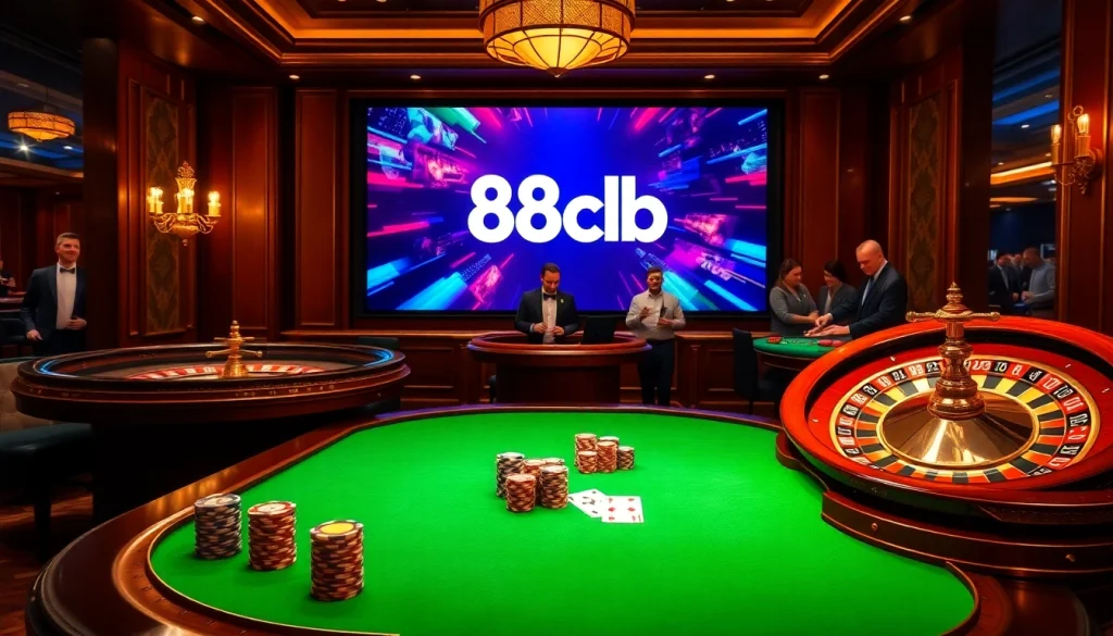 Experience the thrill at 88clb with vibrant poker chips and professional dealers.