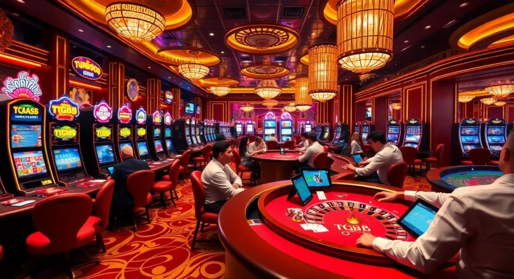 Experience thrilling gameplay at tg88 with vibrant slot machines and elegant gaming tables.
