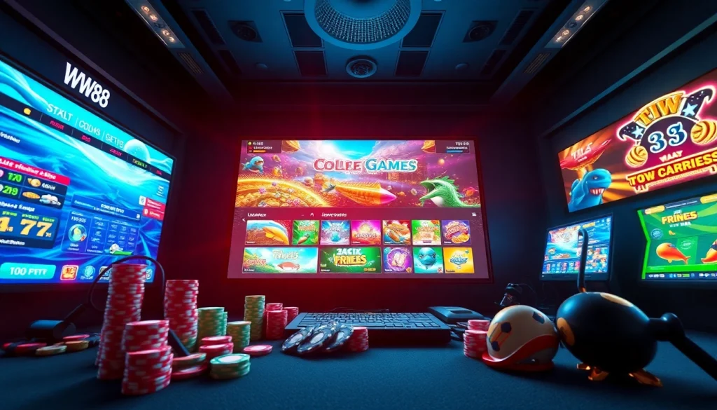Exciting gaming atmosphere at WW88 showcasing vibrant interactive games and features.