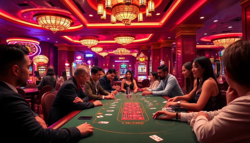 Engage with thrilling games at OK8386's vibrant casino tables and exciting slot machines.