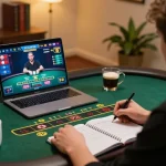 Experience dynamic online blackjack action at https://dabet39.net/ with a player managing their bankroll effectively from home