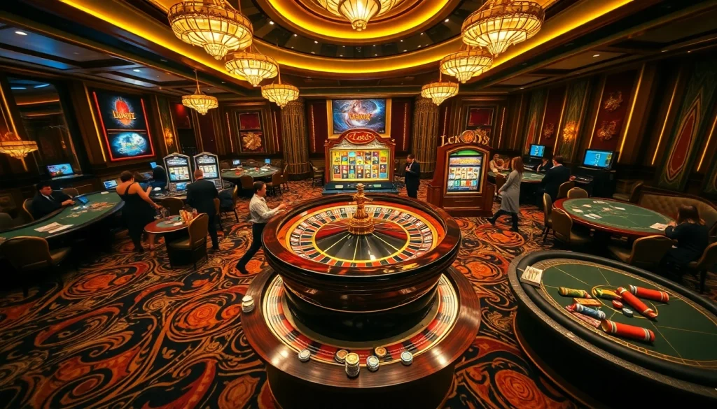 Experience the thrill of luxury gambling with luck88 at a vibrant casino scene.