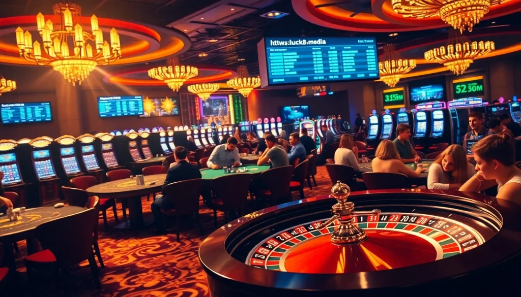 Experience thrilling moments at https://luck8.media/ with players enjoying casino games and vibrant betting action.