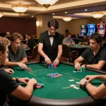 Engaging poker game scene featuring players enjoying TT88 strategy at a casino.