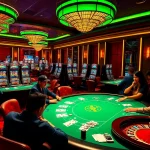 Players engaging in exciting gambling activities with NK88 in a luxurious casino setting.