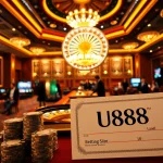 Players engaging in exciting games at U888 casino with colorful slots and tables.