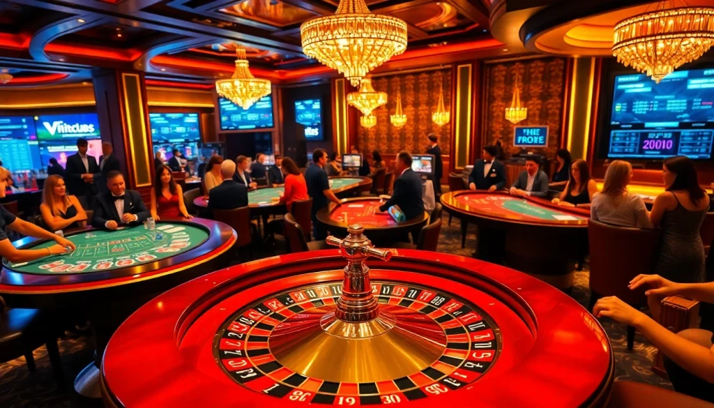 Hitclub's exciting luxury casino scene with vibrant tables and engaging gameplay.