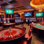 KJC's vibrant casino atmosphere with gambling tables and enthusiastic players.