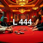 L444 players enjoying a high-stakes poker game in a luxurious casino environment.