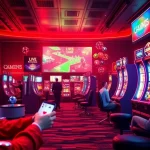 Exciting scene of online betting on uu88 platform showcasing diverse games and vibrant digital displays.