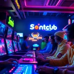 Exciting gaming scene showcasing Sonclub app in use with vibrant colors and engaging interface.
