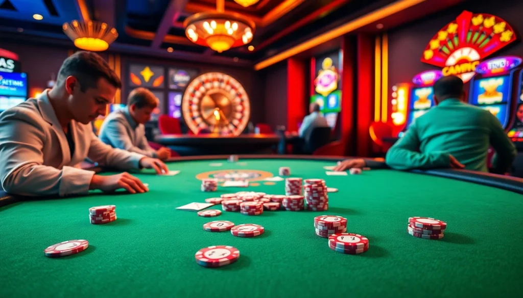 Experience the thrill of sx88 gaming at a luxurious casino with vibrant poker action.