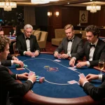 Players at cm88 poker table enjoying a strategic game with luxury ambiance and private setting