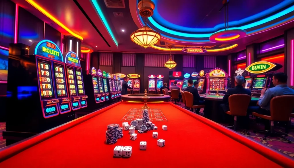 Experience the excitement of gambling with 33win's vibrant casino interface featuring thrilling slot machines.