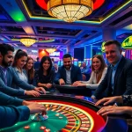 Experience the excitement of new88 with vibrant casino scenes featuring diverse players and cutting-edge gaming.