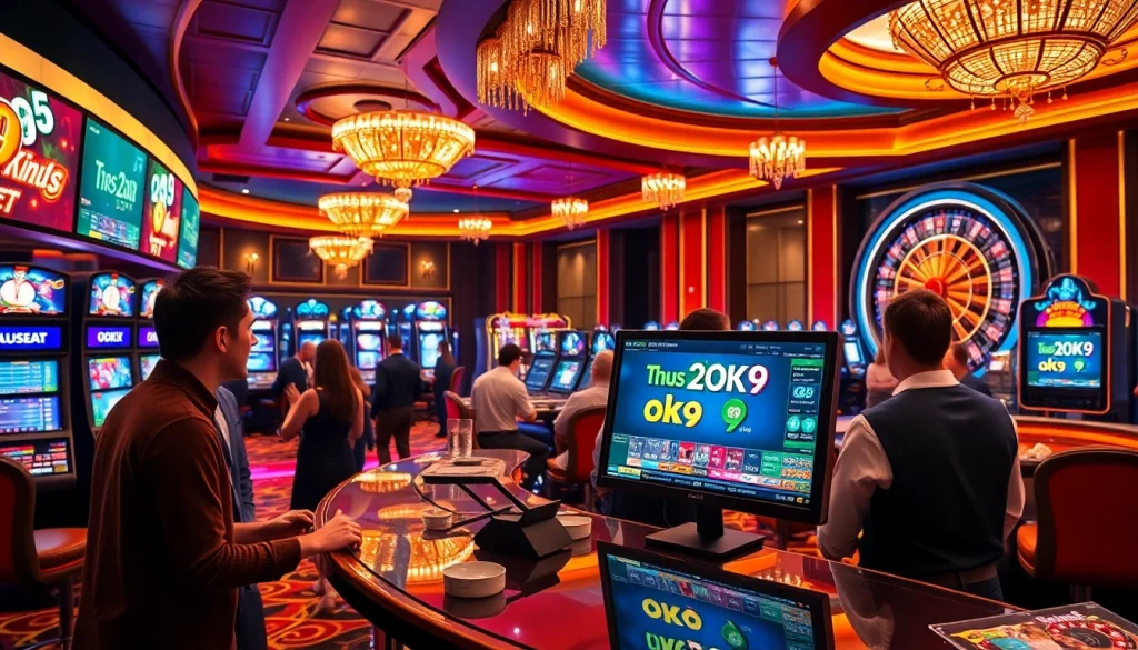 Experience dynamic sports betting at ok9 within a vibrant and luxurious casino setting.