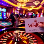 Experience thrilling gameplay at https://win678.us/ with vibrant casino scenes and engaging slot machines.
