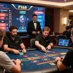 Exciting gameplay at F168's live dealer game with interactive players and professional dealers