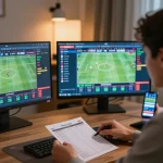 Engaging sports betting action on tip88 with multiple screens displaying exciting live odds.